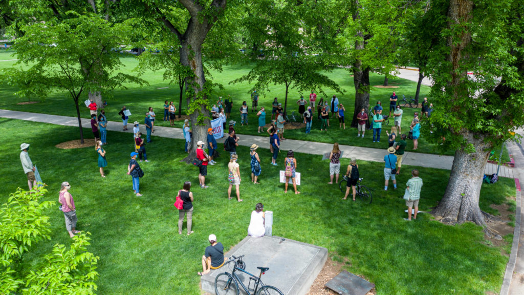 photo of open meeting on the Oval